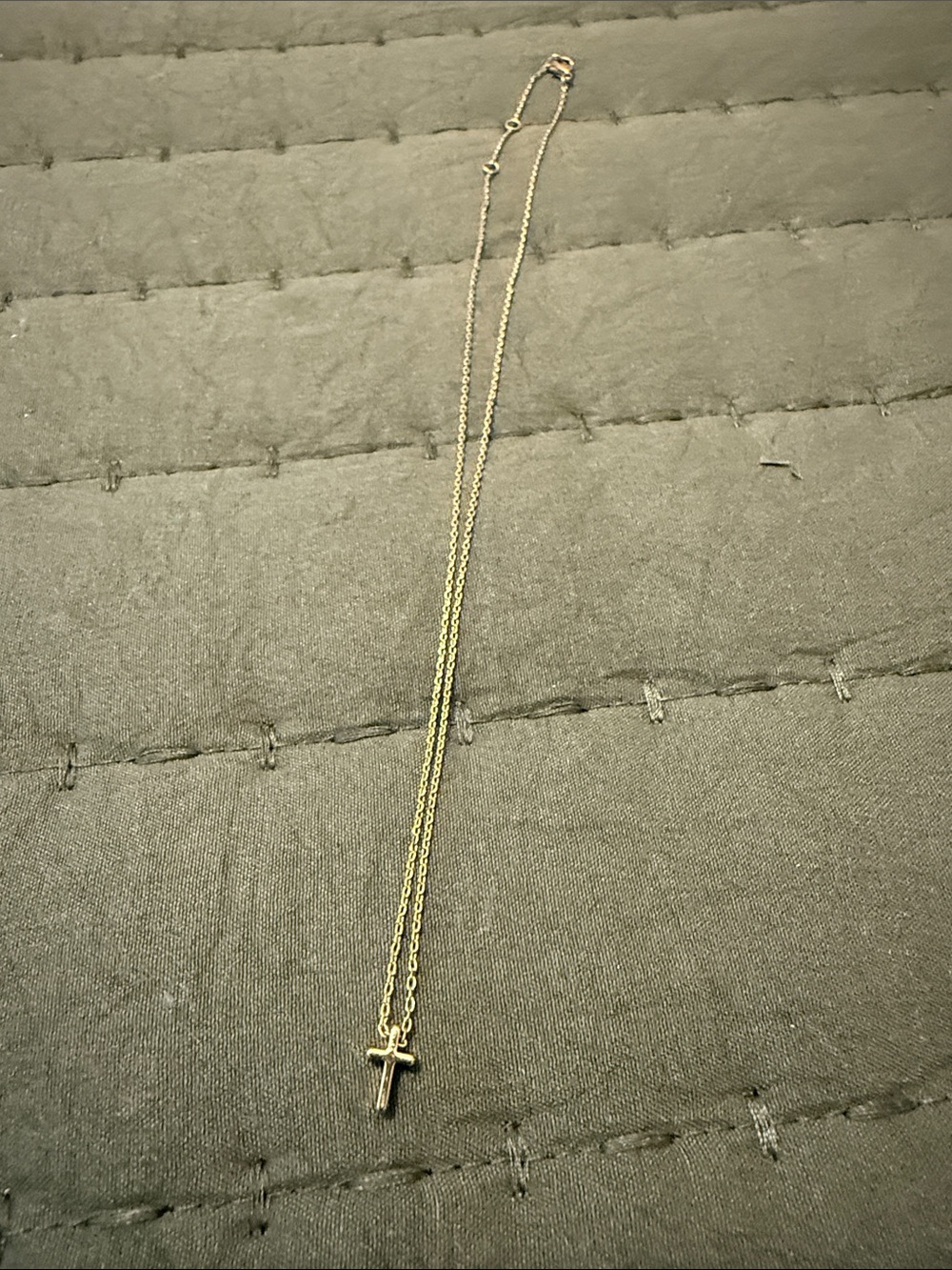 Delicate Gold Cross Pendant Necklace - Women
